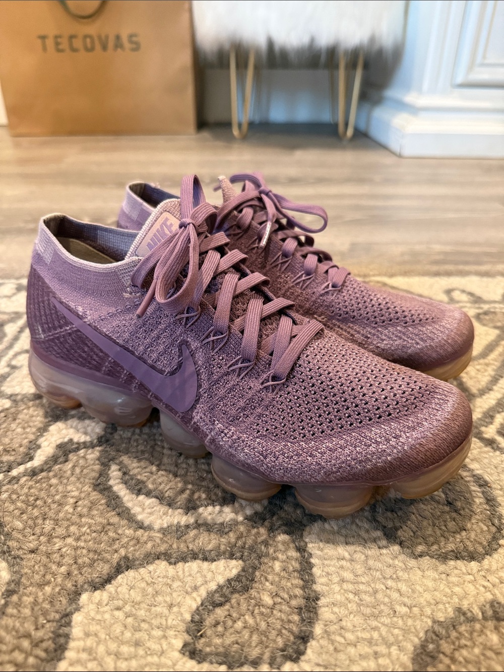 Nike Women’s VaporMax Flyknit Sneakers - Lavender Purple